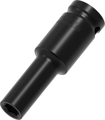 1/2 Inch Drive by 19mm(3/4-Inch) Deep Impact Socket, Heat-Treated CR-V Steel 8 Inch Length, 6-Point Metric Sizes in Kuwait