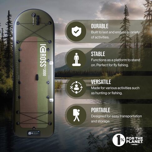 3000 Sit on Top Kayak Package — Inflatable Fishing Kayak — Stable Inflatable Fishing SUP with Kayak Seat — Paddler Stands Comfortably, Glides to Remote Waters, Transport 660lbs, Weight 27lbs in Saudi Arabia