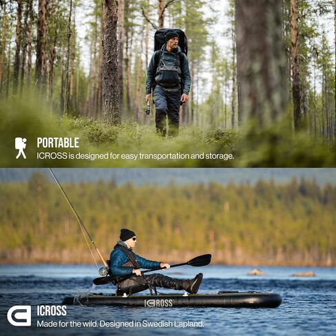 3000 Sit on Top Kayak Package — Inflatable Fishing Kayak — Stable Inflatable Fishing SUP with Kayak Seat — Paddler Stands Comfortably, Glides to Remote Waters, Transport 660lbs, Weight 27lbs in Saudi Arabia