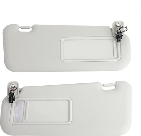 ZONFANT Left Driver Side Sun Visor with Light Compatible with Mazda Vehicle 3 2010-2013, Replaces#BBM2-69-320C-75 BBM3-69-320C-75 in Kuwait