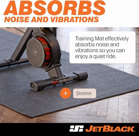 بساط معدات Jetblack لمدرب الدراجة الداخلي - استخدم بساط تمرين عالي التحمل تحت المعدات، بساط ركوب الدراجات الداخلي، بساط المشي، بساط الصالة الرياضية، بساط تمرين الدراجة للأرضيات الصلبة وحماية السجاد in Saudi Arabia