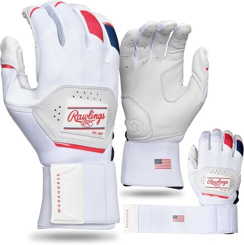 Rawlings | Workhorse Baseball Batting Gloves | Compression Strap | Adult Sizes | Multiple Colors in Kuwait