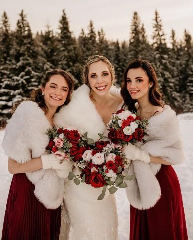 Ursumy Wedding Shawl Faux Fur Wraps Bridal Fur Stole Fur Scarf with Rhinestones Brooch for Bride and Bridesmaids (Beige) in Saudi Arabia