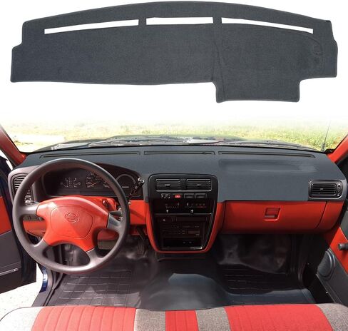 غطاء لوحة القيادة غطاء لوحة القيادة وسادة مخصصة مناسبة لشاحنة Nissan Pathfinder D21 Hardbody Pickup Truck 1986 1987 1988 1989 1990 1991 1992 1993 (رمادي داكن) in Kuwait