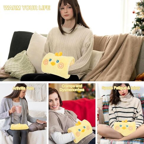 WITERY Electric Hot Water Bag with Cover- Rechargeable Heating Pad Hot Water Bottle for Pain Relief Cramps & Sore Muscles, Hot Compress Bag Hand Warmer for Outdoor/Indoor (Filled with Water) in Saudi Arabia