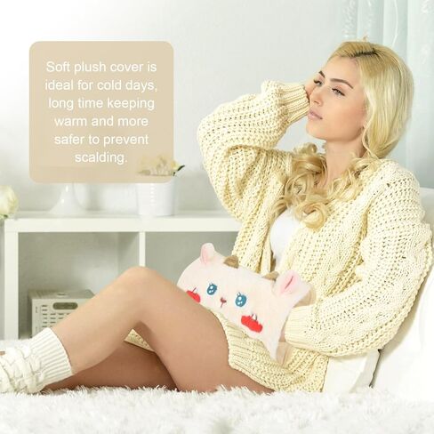 WITERY Electric Hot Water Bag with Cover- Rechargeable Heating Pad Hot Water Bottle for Pain Relief Cramps & Sore Muscles, Hot Compress Bag Hand Warmer for Outdoor/Indoor (Filled with Water) in Kuwait