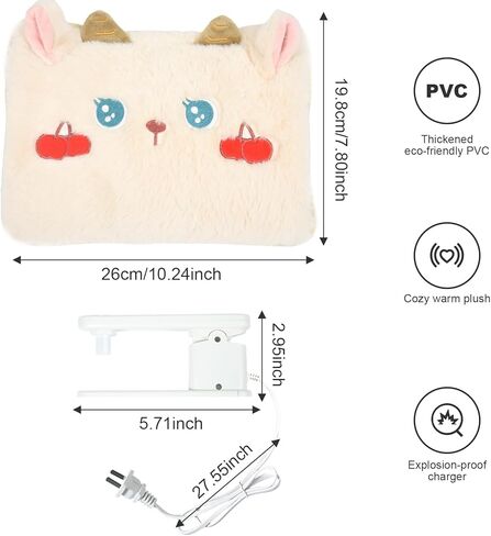 WITERY Electric Hot Water Bag with Cover- Rechargeable Heating Pad Hot Water Bottle for Pain Relief Cramps & Sore Muscles, Hot Compress Bag Hand Warmer for Outdoor/Indoor (Filled with Water) in Kuwait