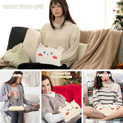 WITERY Electric Hot Water Bag with Cover- Rechargeable Heating Pad Hot Water Bottle for Pain Relief Cramps & Sore Muscles, Hot Compress Bag Hand Warmer for Outdoor/Indoor (Filled with Water) in Kuwait