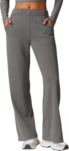 Womens High Waisted Baggy Sweatpants 2024 Straight Leg Fall Jogger Pants Y2k Trendy Lounge Trousers with Pockets ﻿ in Saudi Arabia
