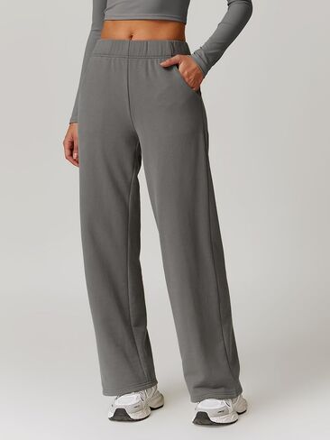 Womens High Waisted Baggy Sweatpants 2024 Straight Leg Fall Jogger Pants Y2k Trendy Lounge Trousers with Pockets ﻿ in Saudi Arabia