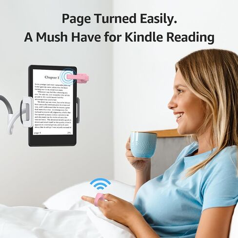 Remote Control Page Turner for Kindle Paperwhite Oasis, RF E-Reader Remote Clicker Tablets Reading Novels, Camera Video Controller for Phone iPad iOS Android -Only Page Forward in Saudi Arabia