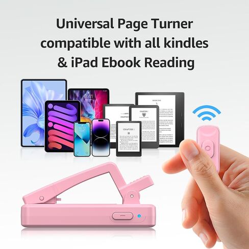 Remote Control Page Turner for Kindle Paperwhite Oasis, RF E-Reader Remote Clicker Tablets Reading Novels, Camera Video Controller for Phone iPad iOS Android -Only Page Forward in Saudi Arabia