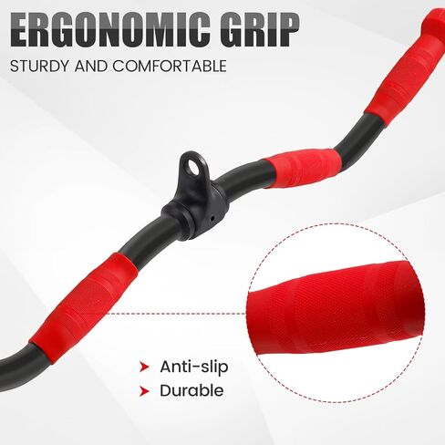 V-shaped Bar Straight Rotating Bar Curl LAT Pull Down Bar D Handle Double D Row Handle With PU Grip Environmentally Odorless, Lat Pulldown Attachments Cable Machine Attachment for Home Gym in Kuwait