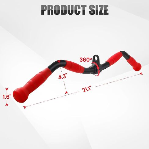 V-shaped Bar Straight Rotating Bar Curl LAT Pull Down Bar D Handle Double D Row Handle With PU Grip Environmentally Odorless, Lat Pulldown Attachments Cable Machine Attachment for Home Gym in Kuwait