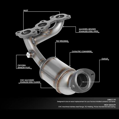 DNA MOTORING Factory Style Catalytic Converter Compatible With RX300 1999-2003 / Highlander 2001-2003, Front, 3.0L, 641173, 40470, 16191, 17421, OEM-CONV-098 in Saudi Arabia