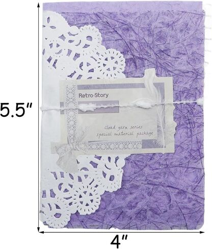 HEVSTIL 16Pcs Pcs Handmade Scrapbook Paper Craft Textured Paper Scrapbook Paper Textured Handmade Paper Mesh Fabric Mix Neutral Decorative Scrap Paper for Card Making Embossed DIY,4.2x5.8(Green) in Saudi Arabia