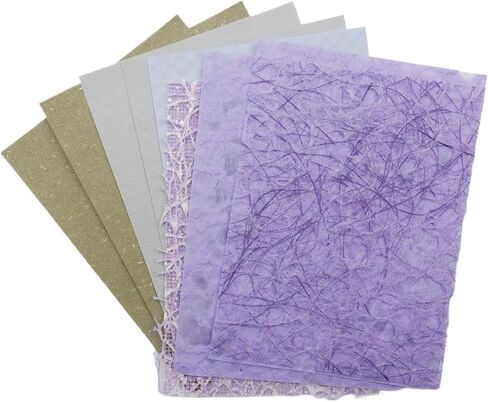 HEVSTIL 16Pcs Pcs Handmade Scrapbook Paper Craft Textured Paper Scrapbook Paper Textured Handmade Paper Mesh Fabric Mix Neutral Decorative Scrap Paper for Card Making Embossed DIY,4.2x5.8(Green) in Saudi Arabia