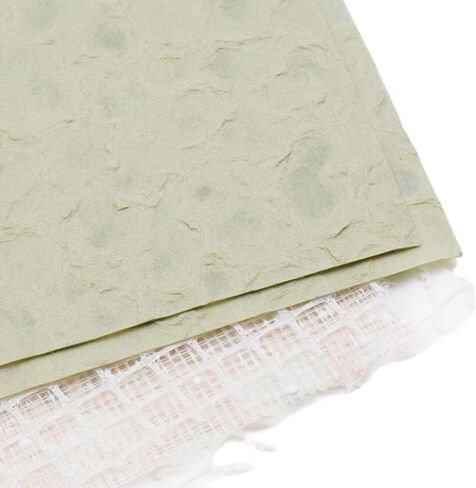 HEVSTIL 16Pcs Pcs Handmade Scrapbook Paper Craft Textured Paper Scrapbook Paper Textured Handmade Paper Mesh Fabric Mix Neutral Decorative Scrap Paper for Card Making Embossed DIY,4.2x5.8(Green) in Saudi Arabia