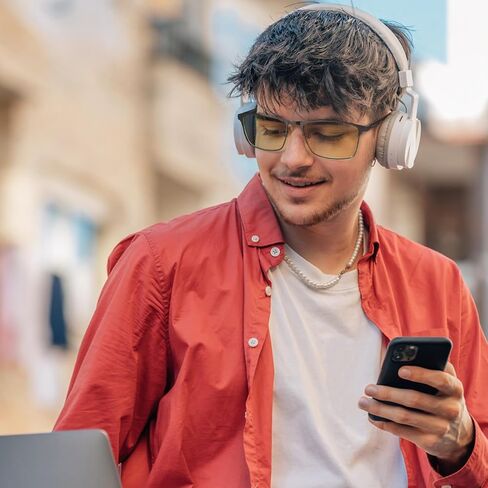 نظارات حجب الضوء الأزرق، نظارات معدنية مضادة لإجهاد العين وألعاب الكمبيوتر، نظارات مانعة لشاشات الضوء الأزرق للرجال والنساء in Kuwait