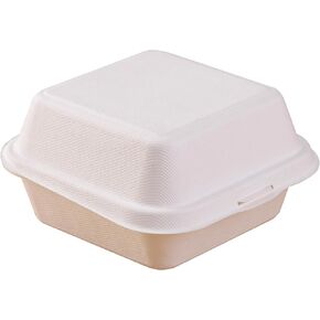25 Pack Eco-Friendly and Disposable Clamshell Take Out Food Containers - 6x6 Inches, Deli Containers with Lids, Reusable Meal Prep & Bento Box, Food Storage To-Go