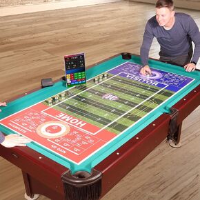 Large Football Game | Shuffleboard Style American-Rules Football Game for Your Man Cave, Gameroom, Kitchen Table or Dining Tabletop Conversion