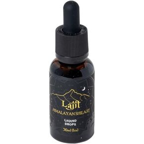 Lajit Himalayan Shilajit Liquid Drops - Gold Grade Organic Shilajit - Sourced by Nepalese Sherpas at 18k Feet - Sundried and Lab Tested for Purity and Safety