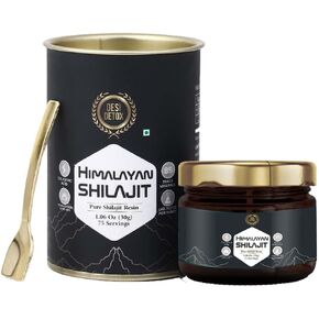 Shilajit Resin High Potency Grade for Men & Women | 25 Servings of 400mg for Health Benefits, Energy Boost & Immune Support, 85+ Trace Minerals, 70% Fulvic Acid with Lab Tested 30gm