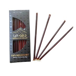 Shilajit Infused Honey Sticks - Organic Energy Booster & Immune Support | Raw, Unfiltered Honey with Purified Himalayan Shilajit Resin | 10 Single-Serve Sticks