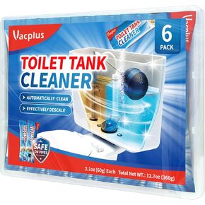 Vacplus Toilet Tank Cleaner, 6 Pack, Automatic Toilet Descaler, Toilet Mold Remover, Toilet Bowl Cleaners Remove Rust