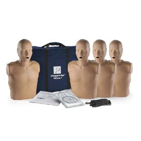 Prestan Professional Adult Dark Skin CPR-AED Training Manikin 4-Pack (with CPR Monitor)