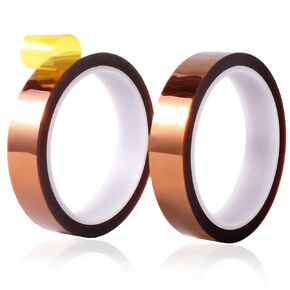 Heat Resistant Tape,2.36mil Thick, Heat Vinyl Press Tape,Heat Tape for Sublimation,Adhesive Transfer Tape for Electronics Masking,Soldering, Protecting Circuit Board,3Rolls,(0.39" × 36 yds)