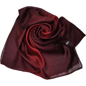 Cotton Silk Scarf Elegant Soft Wraps Color Shade Scarves for Women all year round