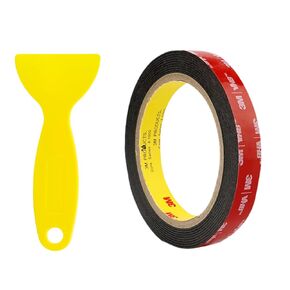 Double Sided Foam Tape,Heavy Duty Mounting Tape with Plastic Scraper,Strong Adhesive for Clean and Smooth Surface,15.42ft Length Very High Bond 2 Sided Tape for Car,Home & Office (0.5")