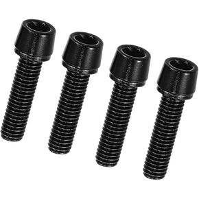 ACROPIX Tapered Bolts Screws for MTB Bike Bicycle Stem Durable M5x20mm Socket Head Cap Bolts Screws Nuts Steel Black (Set of 4) Car Parts