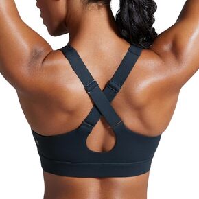 CRZ YOGA Womens Butterbreeze Criss Cross Back Sports Bras - V Neck Adjustable Straps Padded Bra Wireless Workout Training Bra