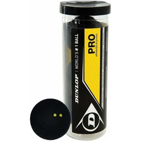 Dunlop Sports Pro XX Squash 3 Ball Tube (Original Version Pack of 4)