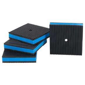 Anti Vibration Pads for Washing Machine,Heavy Duty Ribbed Rubber Anti Vibration Isolation Pads with EVA Center Layer for Air Compressor, Air Conditioner Unit,Dryer 4 x 4 x 7/8 in 4 Pack 4 Hjpzrui