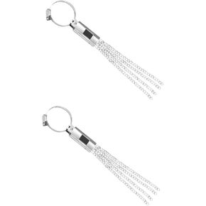 PACKOVE 2pcs 4 Static Ground Electrostatic Belt Car Anti Static Strap Iron Chain Conductive Tape