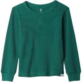 GAP Boys' Long Sleeve Thermal Crewneck