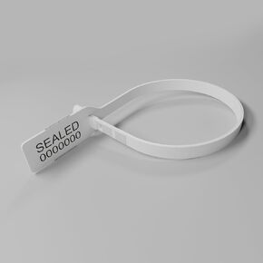 100 Numbered Plastic Truck Door Seals Tite-Lock Security Tags | Container Seals Trailer Door Seals | Plastic Truck Seals Signage Tamper Tags | Plastic Security Shipping Tags 10"(255mm), White