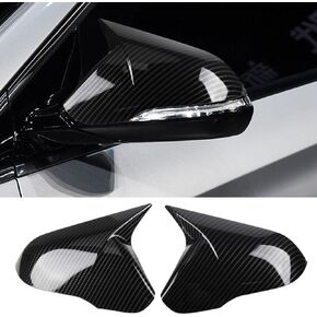 قطعتان من أغطية المرايا الجانبية للسيارة، أغطية مرايا الرؤية الخلفية لسيارة Hyundai 9th Sonata 2015 2016 2017 2018 2019، مع ضوء إشارة الانعطاف، أسود لامع in Kuwait