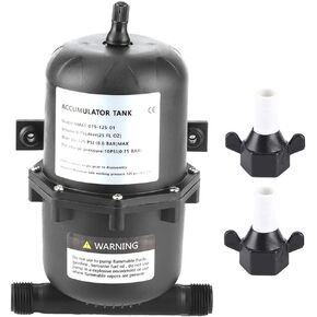 Accumulator Pressure Control 0.75 L 125PSI Waterproof Pre-Pressurized Accumulator for Marine RV Boat