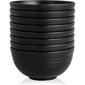 Plastic Cereal Bowls Reusable, 26 OZ Microwave Safe Bowls for Kitchen, Wheat Straw Soup Bowls Set, Dishwasher Safe, BPA Free Bowl Set of 8