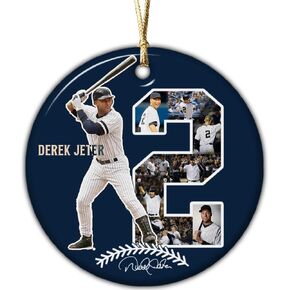 Derek New York Jeter Baseball Captain Christmas Ornaments Home Decoration - Birthday, Christmas, Thanksgiving Day Gifts for Baseball Fans