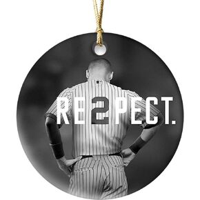 Derek New York Jeter Respect Captain Baseball Christmas Ornaments Home Decoration - Birthday, Christmas, Thanksgiving Day Gifts for Baseball Fans