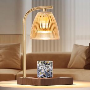 Linstaine Candle Warmer Lamp, Top-Down Electric Candle Warmer with Timmer, Dimmable Jar Candle Melter for Scented Wax with 50W Bulbs, Universal Fits, Gift for House Warming Mom Home Decor