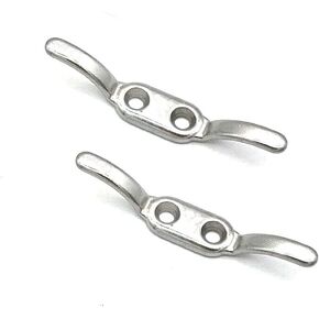 JY-MARINE 316 Stainless Steel Plated Dock Rope Cleat, 68mm Blind Cord Winder Rope Cleat Hook Blind Accessories Hooks for Blinds Curtains Sun Screens Shades Ropes Heavy Duty -2 Pack