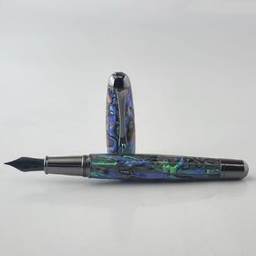 MONTEVERDE USA Super Mega Abalone Limited Edition 999/Gunmetal Trim Fountain Pen - Fine Nib