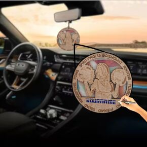 Rear View Mirror Accessories can Personalized Suncatcher Cheerleader Car Hanging Ornament with Alphabet Stencil Tool, Wood and Acrylic Shape Flat, Birthday Gift, car Ornament (with Wooden Gift Box)