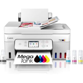 Canon Megatank G4270 All-in-One Wireless Supertank Printer |Print, Copy, Scan and Fax|with Airprint and Mopria Printing|Auto Document Feeder and Backlight 1.35" Square LCD Screen